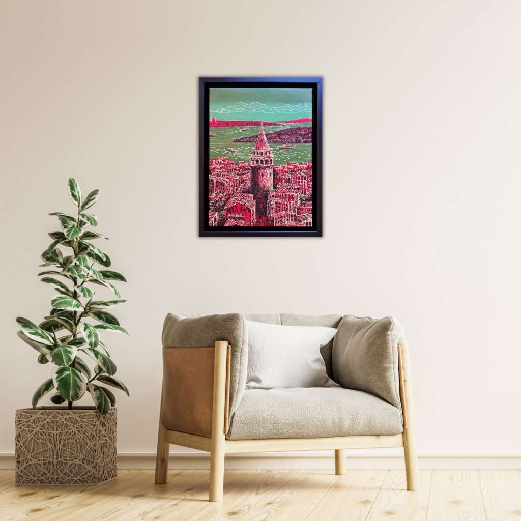 Galata Kulesi Yağlı Boya Tablo