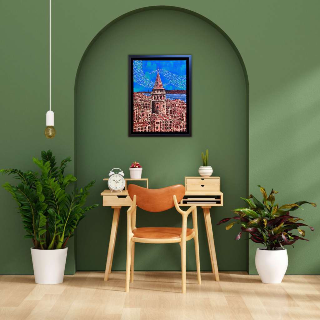 Galata Kulesi Yağlı Boya Tablo