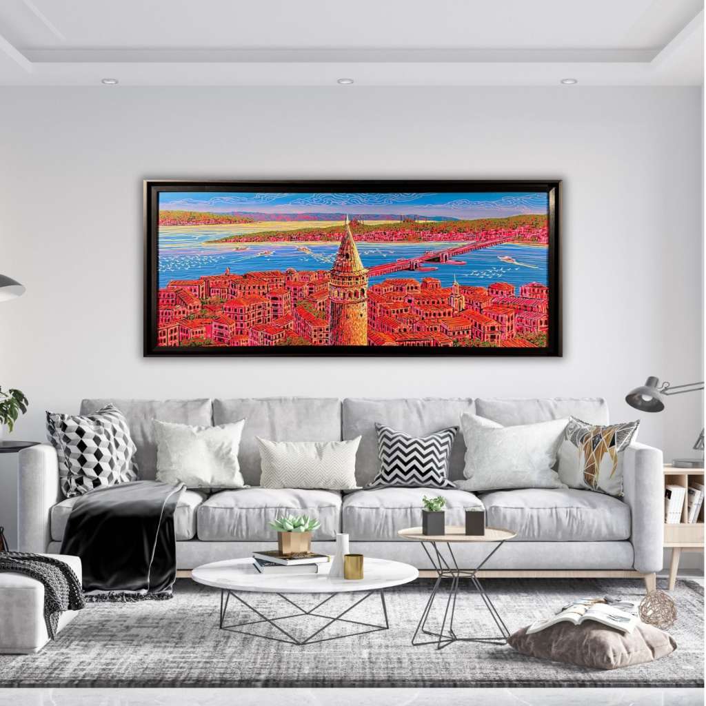 Galataya Bakış Yağlı Boya Tablo