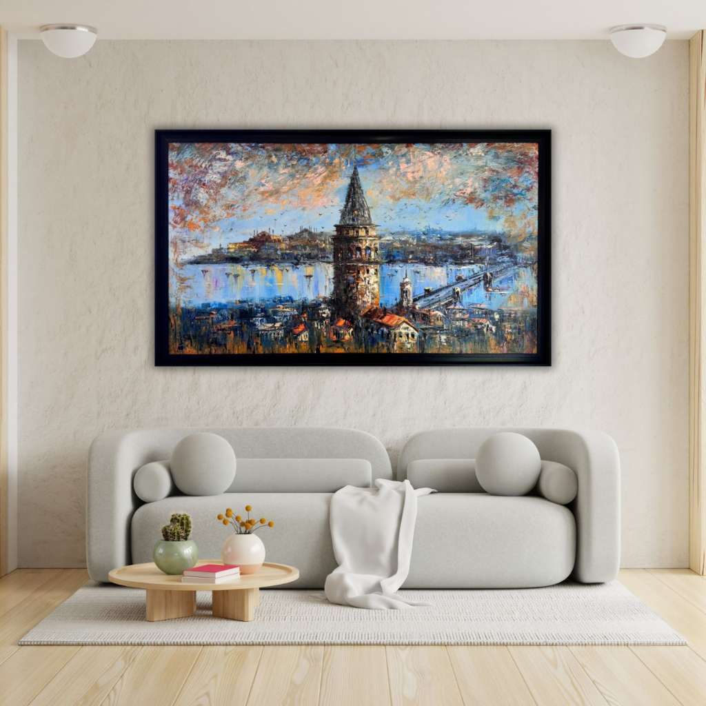 Galataya Bakış Yağlı Boya Tablo