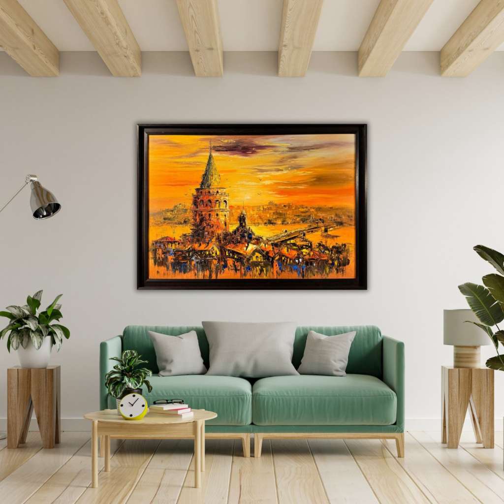 Galataya Bakış Yağlı Boya Tablo