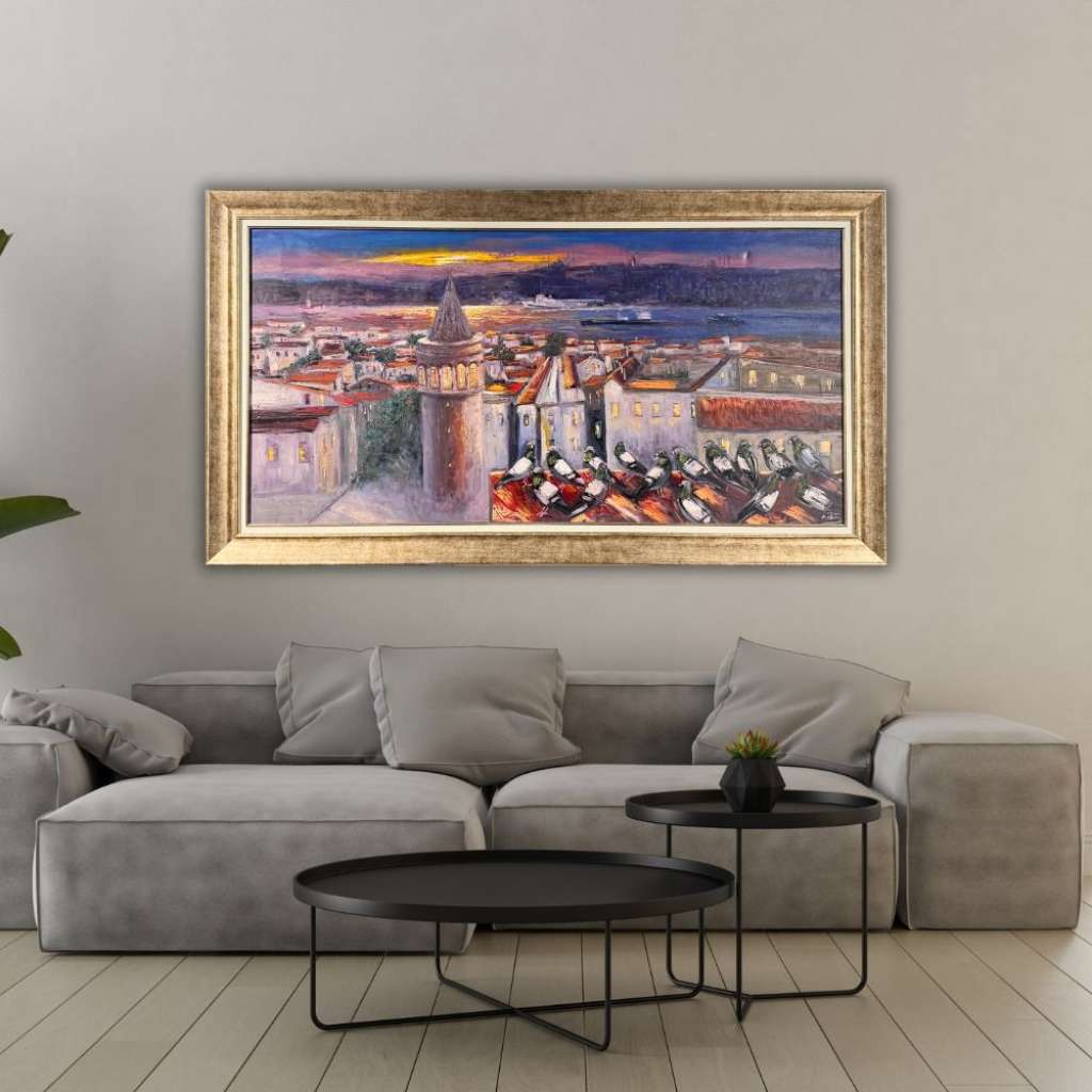 Galata'nın Kuş Sesleri Yağlı Boya Tablo