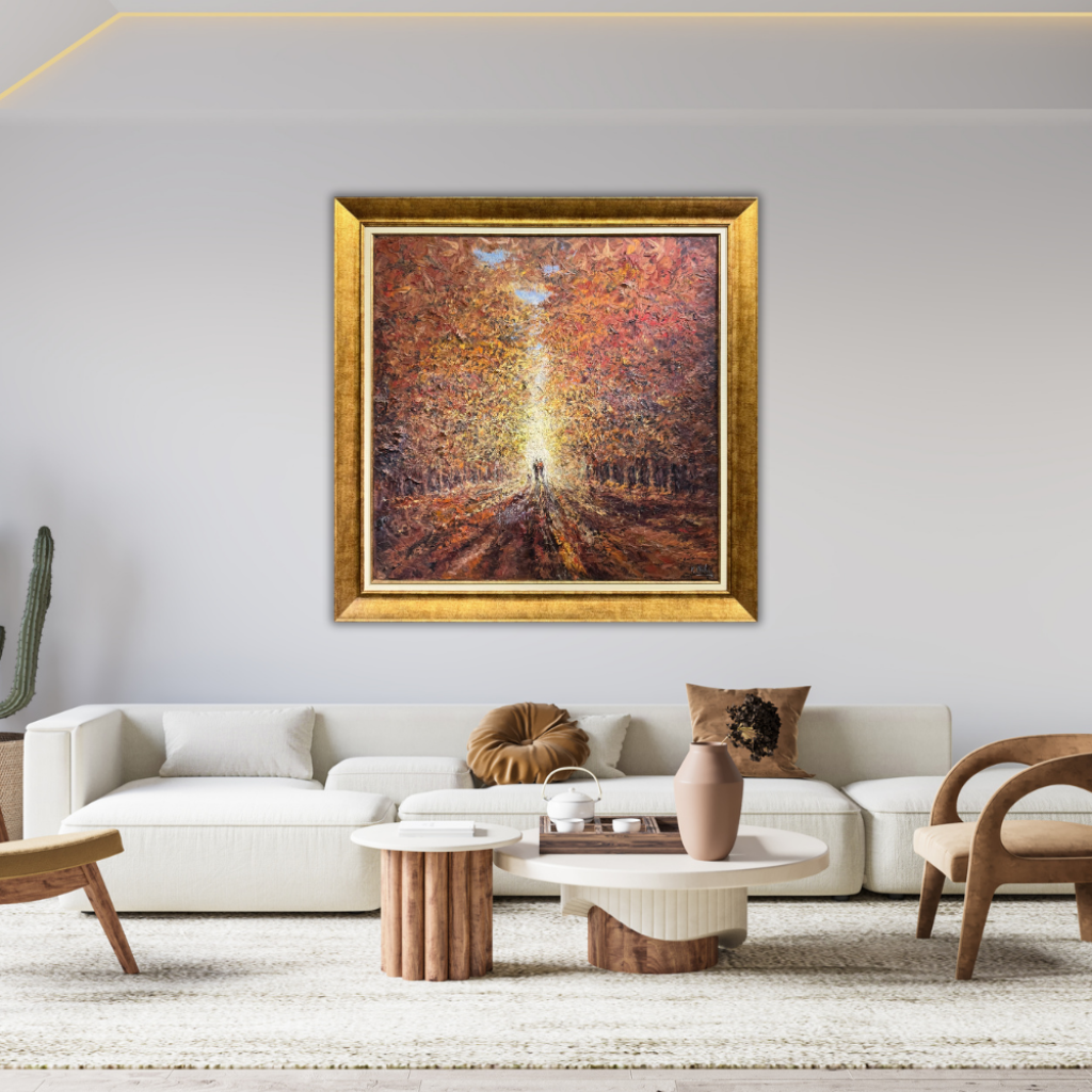 Sonbaharda Yürüyüş Yağlı Boya Tablo