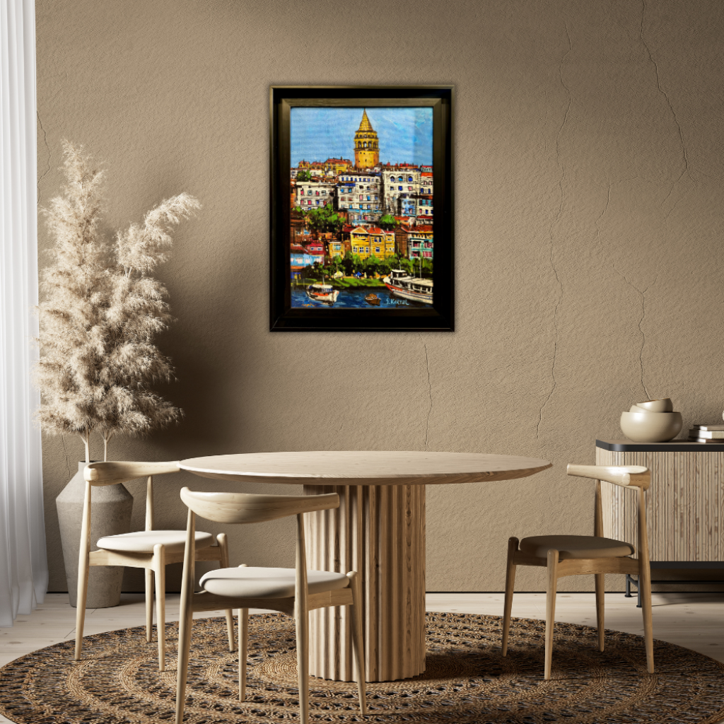 Galata'nın Masalsı Görüntüsü Yağlı Boya Tablo