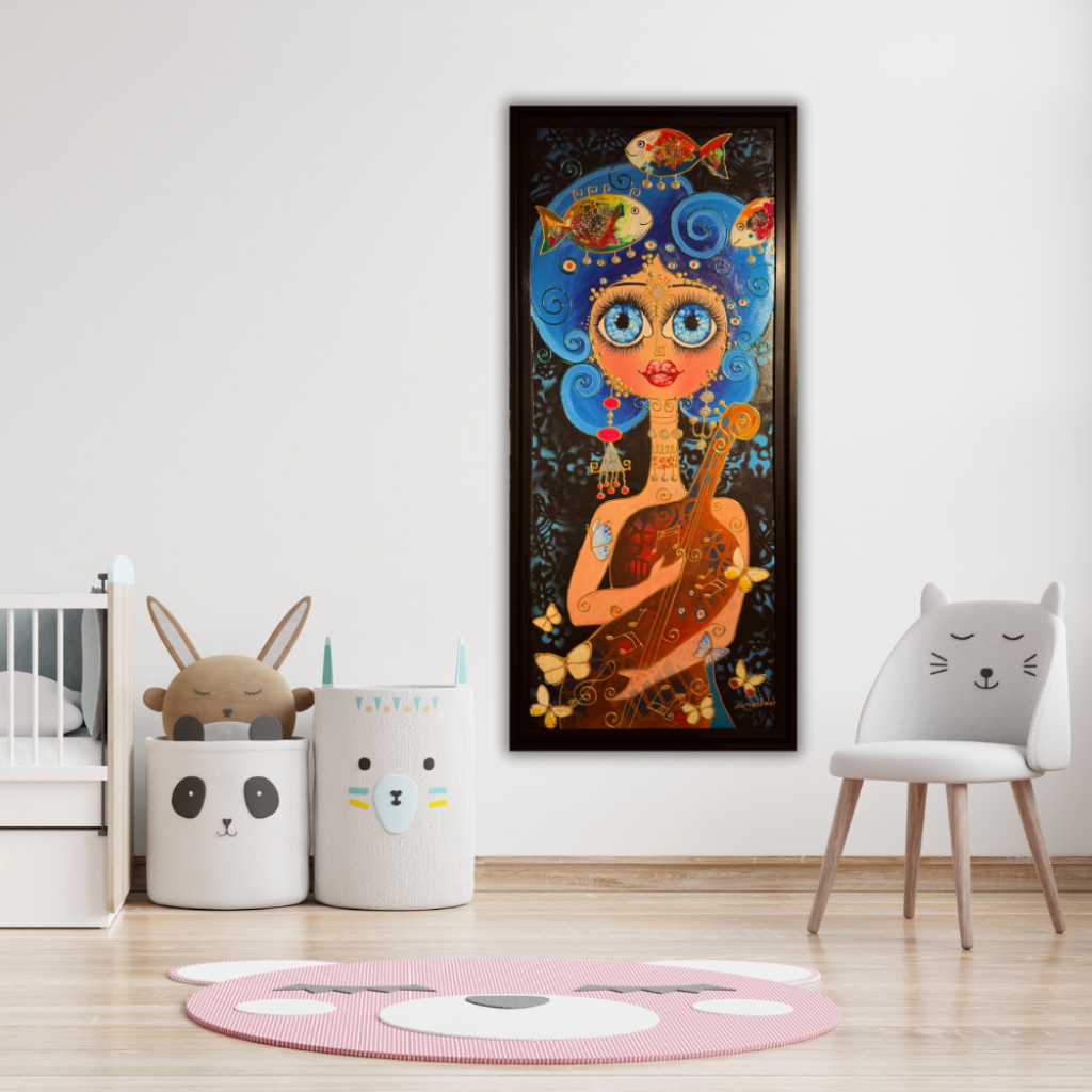 Kemancı ve Balık Yağlı Boya Tablo