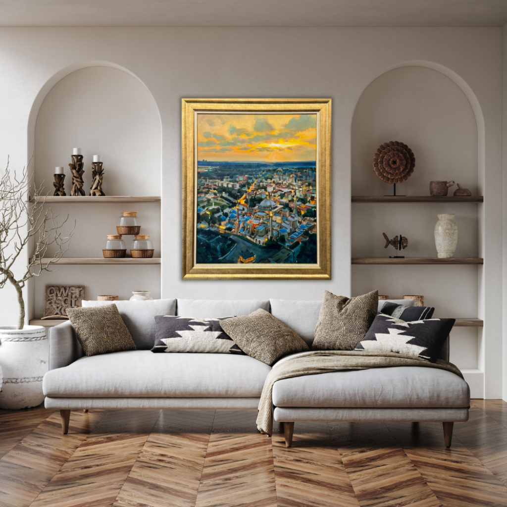 Gün Biterken İstanbul Yağlı Boya Tablo