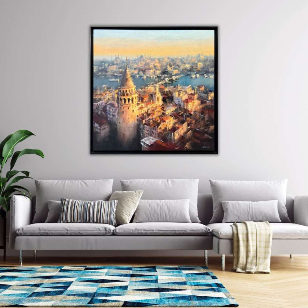 İstanbul Galata Yağlı Boya Tablo