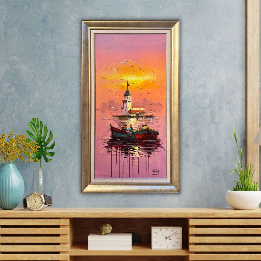 Kız Kulesi Yağlı Boya Tablo